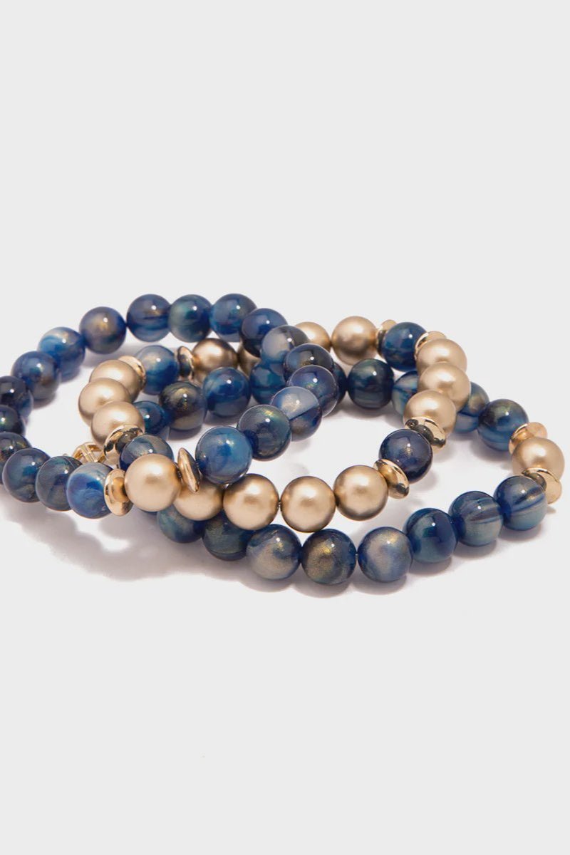 Stretch Bracelet W/Resin Beads (3pack) - Lush Lemon - Women's Accessories - Zenzii - 11556