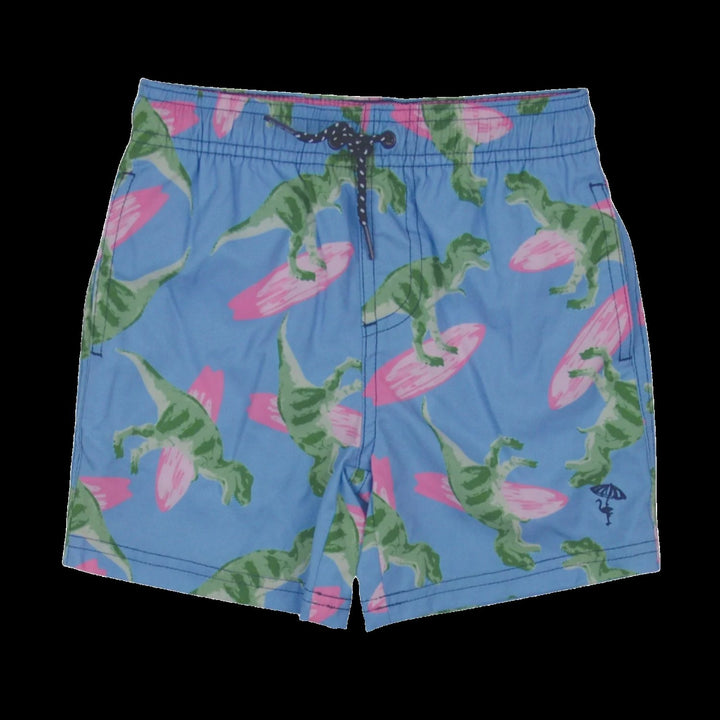 Surfin Dino Boys Swim Trunk - Lush Lemon - Children's Clothing - Shade Critters - 841713113034