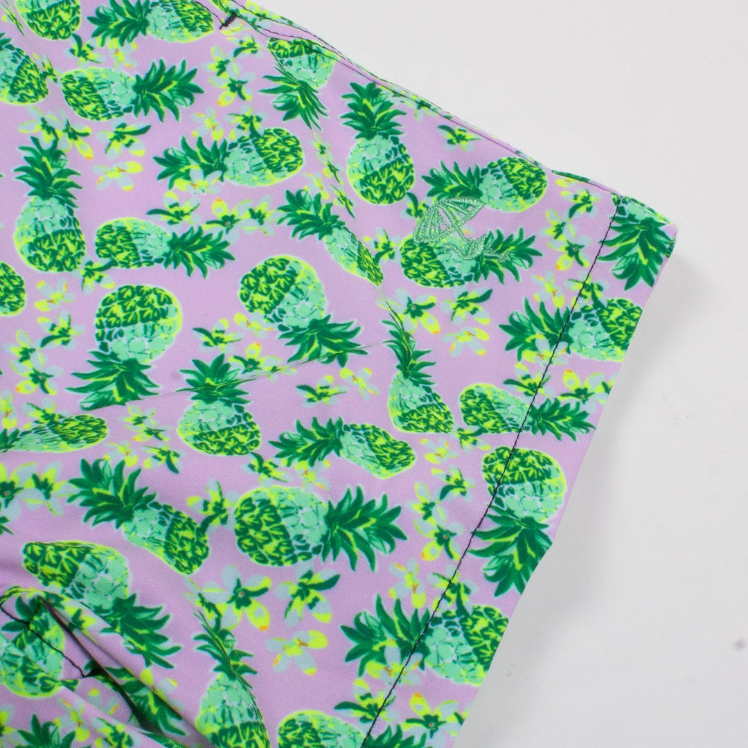 Swim Trunks Boys Pineapple Lilac - Lush Lemon - Children's Clothing - Shade Critters - 841713198314