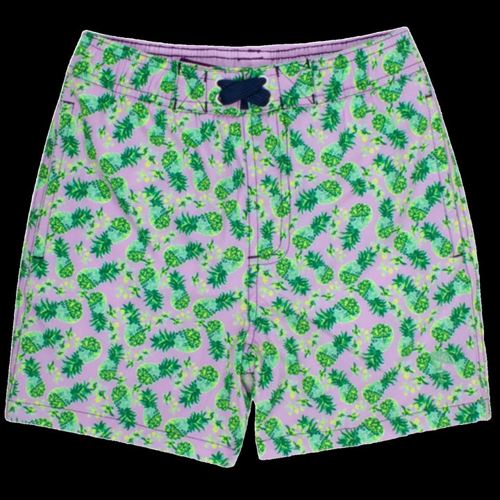 Swim Trunks Boys Pineapple Lilac - Lush Lemon - Children's Clothing - Shade Critters - 841713198314