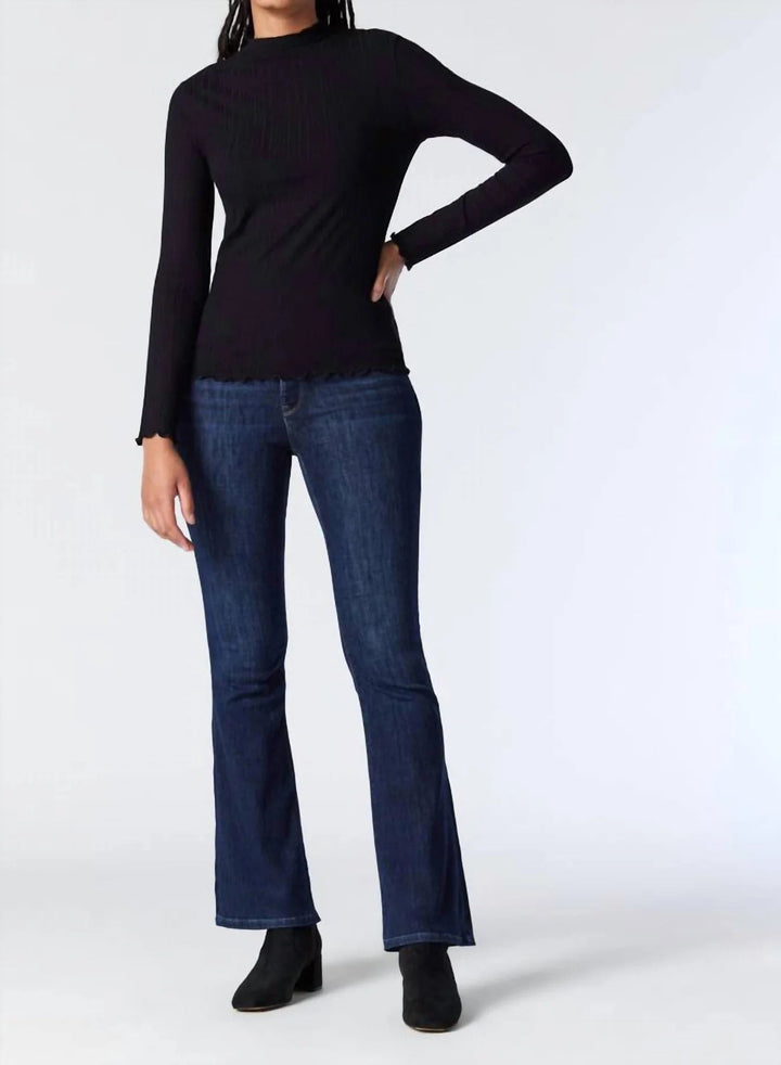 Sydney Wide Leg Flare Jeans - Lush Lemon - Women's Clothing - Mavi - 10895
