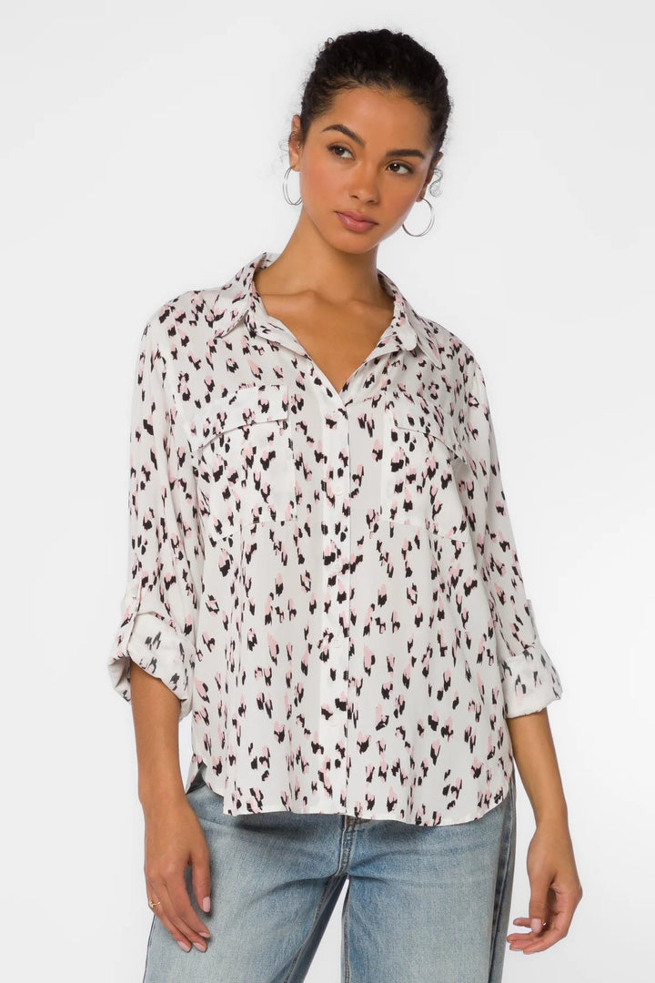 Talma Abstract Top - Lush Lemon - Women's Clothing - Velvet Hearts - 23313233131
