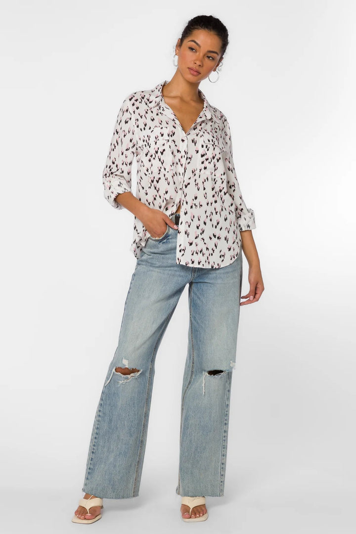 Talma Abstract Top - Lush Lemon - Women's Clothing - Velvet Hearts - 23313233131