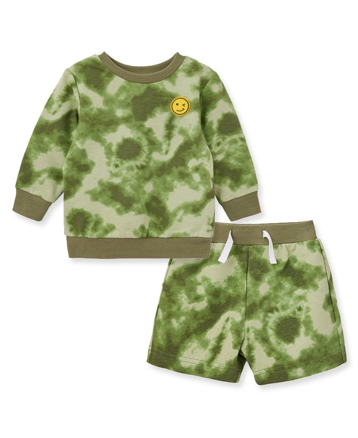 Tie Dye Active Set - Lush Lemon - Children's Clothing - Little Me - 745644884110
