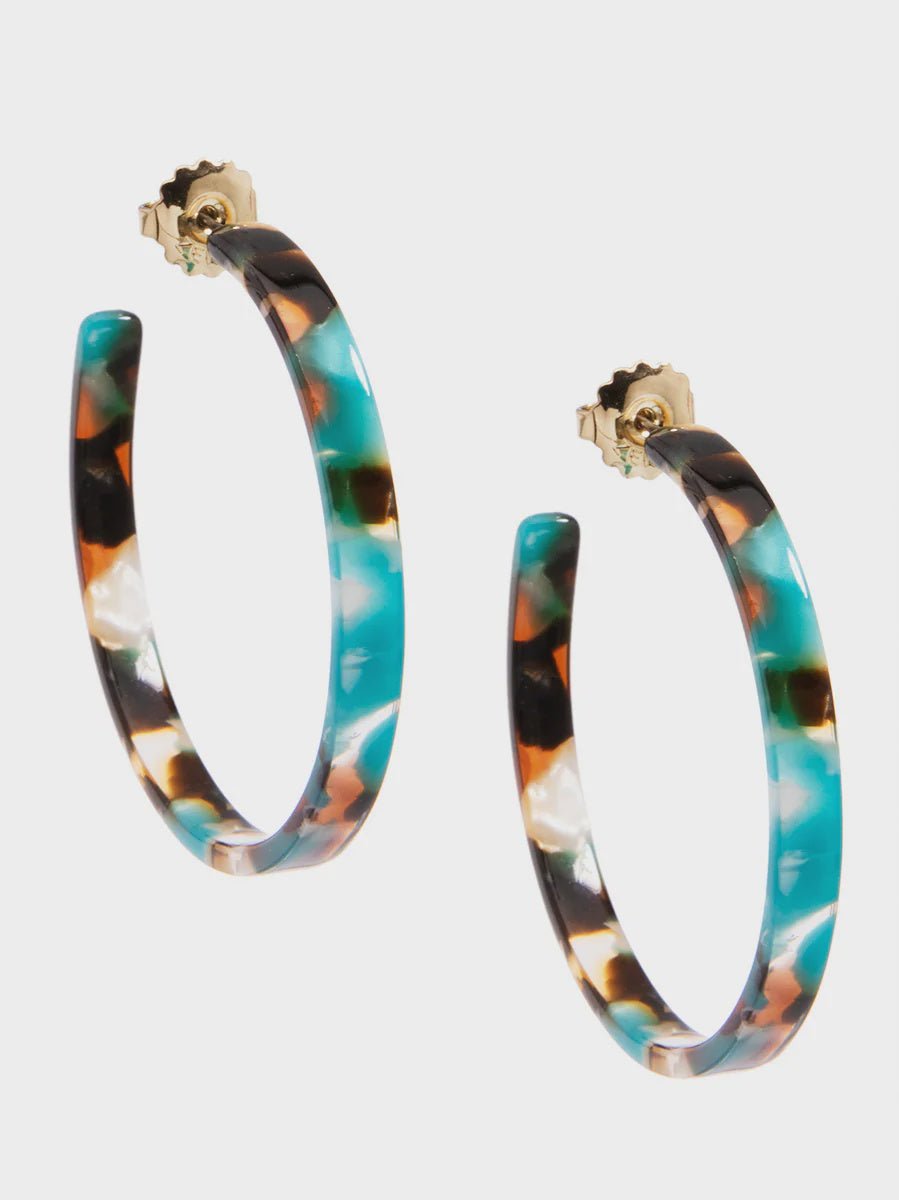 Tortoise Hoop Earring - Lush Lemon - Women's Accessories - Zenzii - 11614