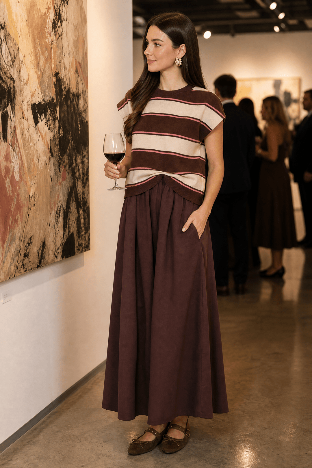 Autumn Art Walks: The Mixed-Media Maxi Dress - Lush Lemon
