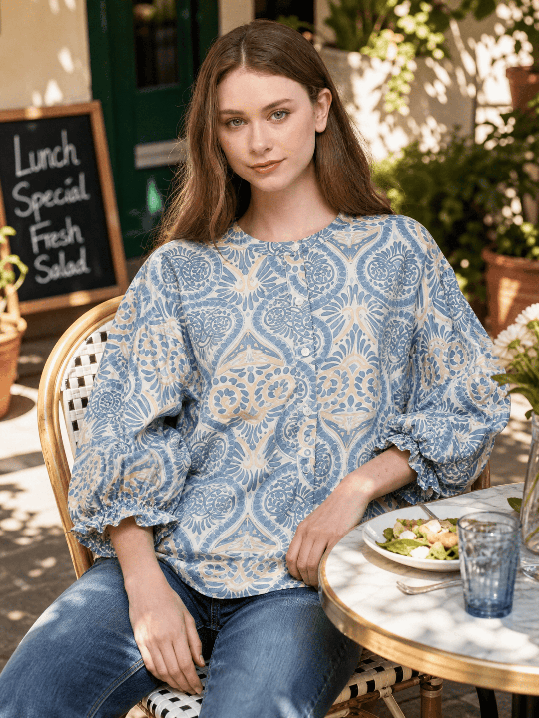 How to Style a Printed Blouse for Summer - Lush Lemon