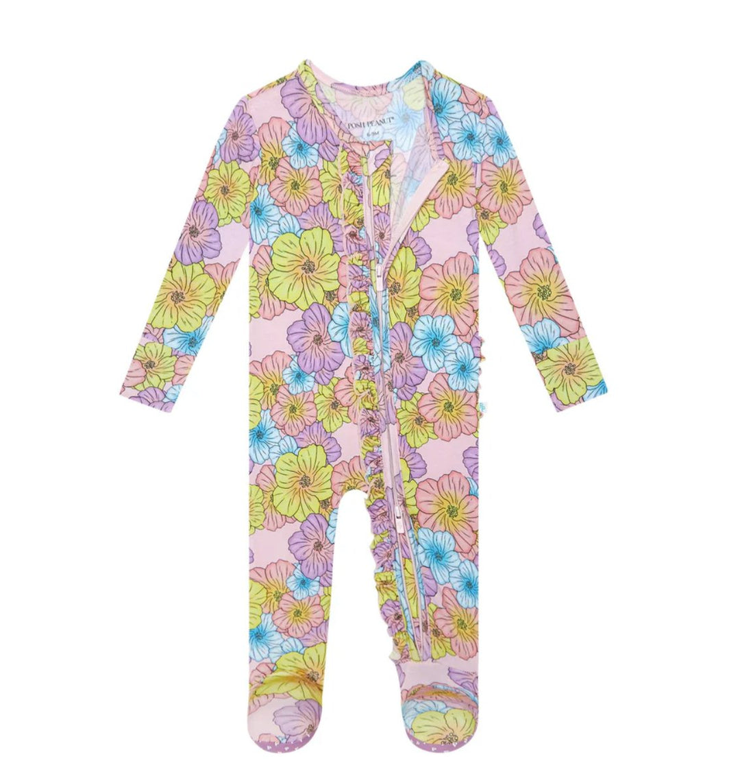 Kourtney Footie Ruffled: A Perfect Blend of Style and Comfort for Your Little One - Lush Lemon