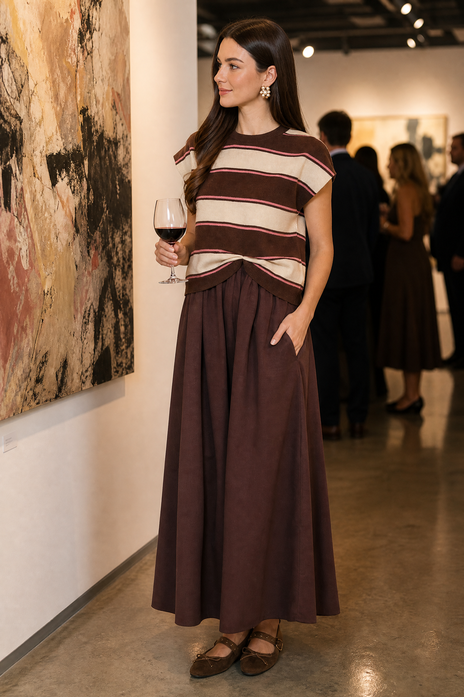Autumn Art Walks: The Mixed-Media Maxi Dress