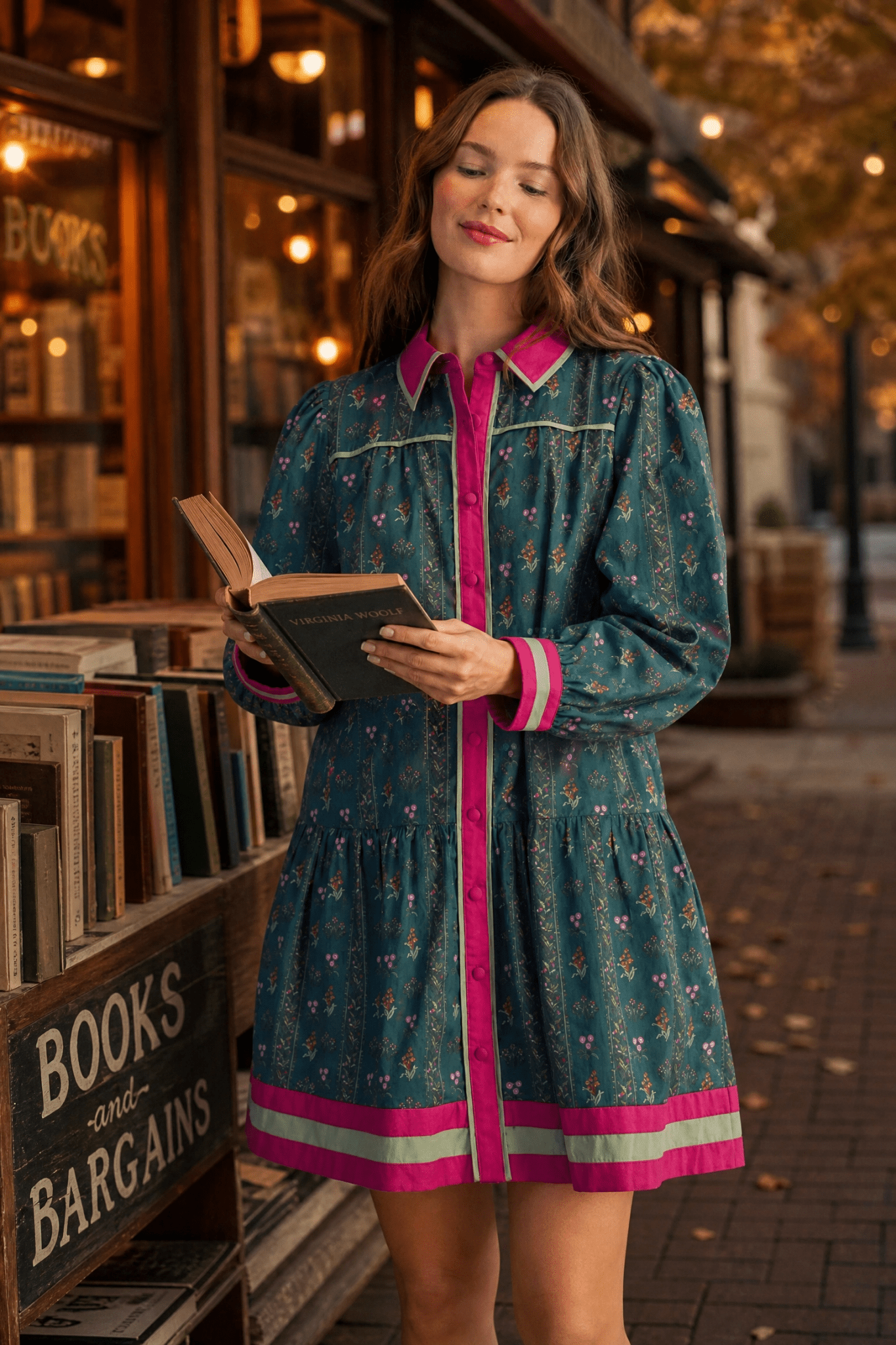 Small-Town Date Night: The Floral Contrast Mini Dress - Lush Lemon