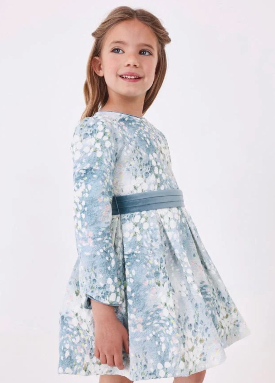 The Belted Jacquard Dress for Girls: A Stylish and Timeless Choice - Lush Lemon