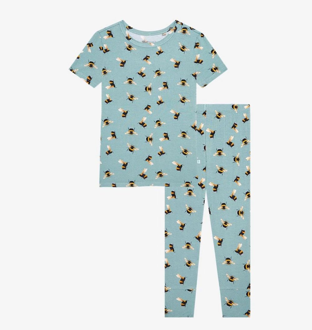 The Comfort and Charm of Spring Bee Short Sleeve Basic Pajamas: A Must-Have for Kids - Lush Lemon