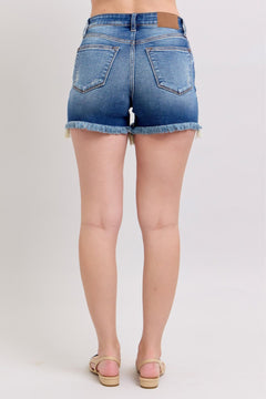 2 Button Dad Shorts W/ Destroy - Lush Lemon - Women&