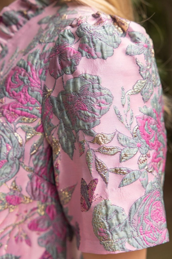 Floral Jacquard Shift Dress