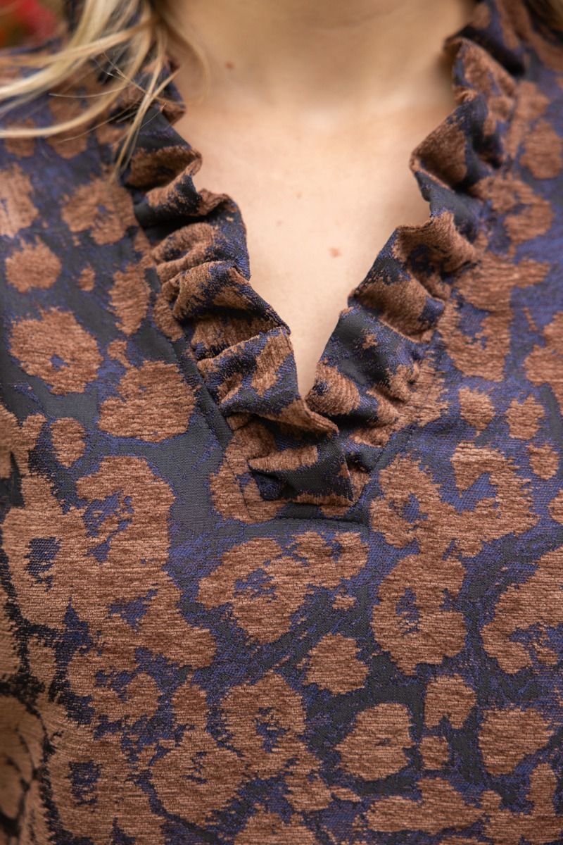 Animal Velvet Jacquard Dress