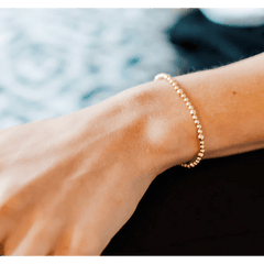 3mm + 4mm 14k Gold Filled Karma Waterproof Bracelet - Lush Lemon - Women&