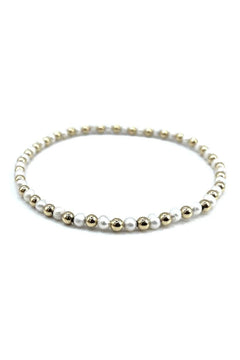 3mm Montauk 14k Gold &amp; Pearl Waterproof Bracelet - Lush Lemon - Women&