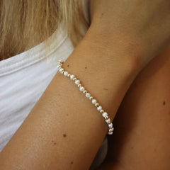 3mm Montauk 14k Gold &amp; Pearl Waterproof Bracelet - Lush Lemon - Women&