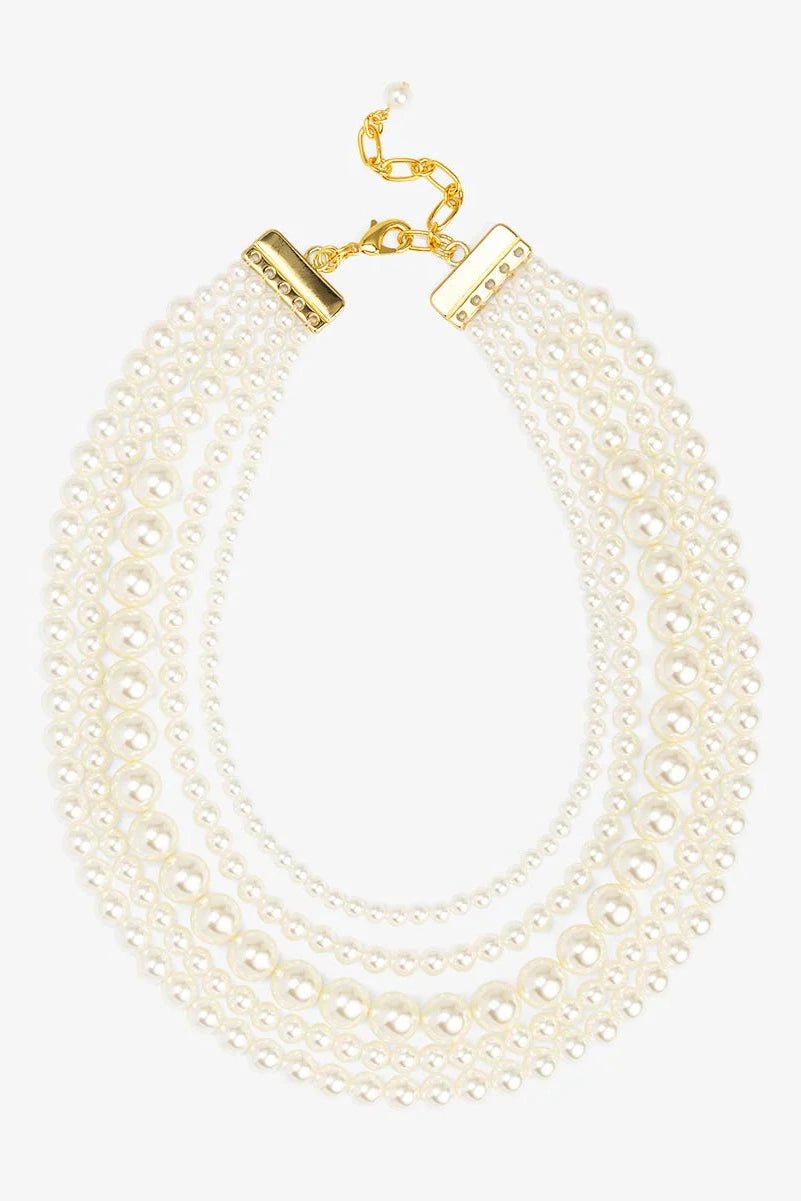 5 Strand Beaded Necklace - Lush Lemon - Women's Accessories - VIOROO - 22541241033725