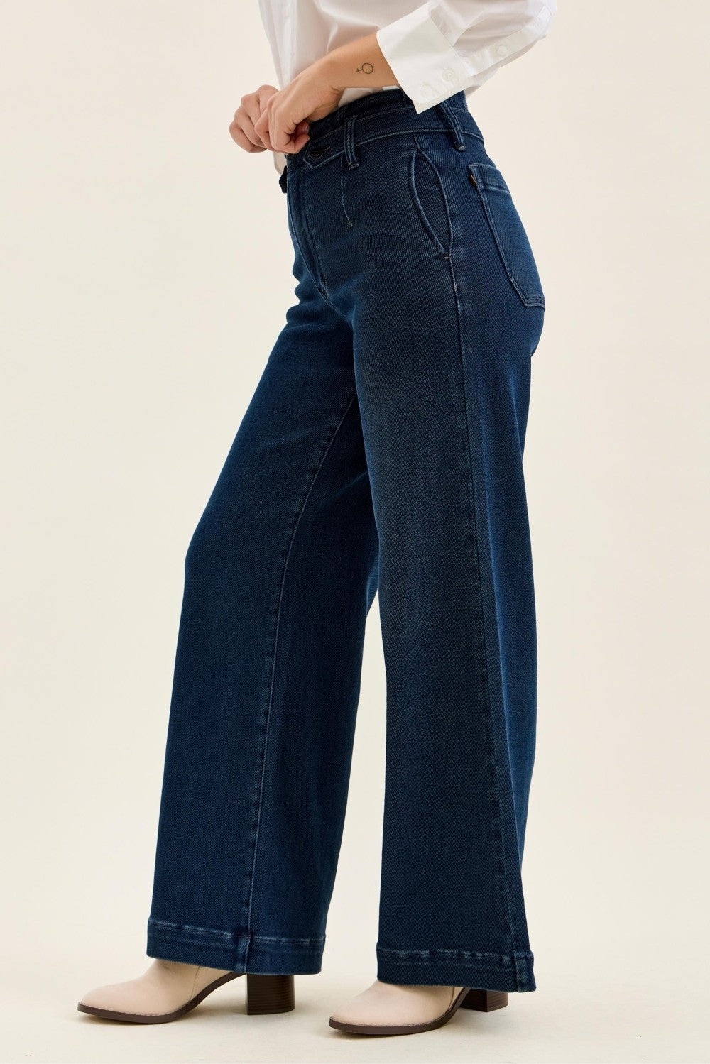 High Waist Lux Retro Wide Leg Jeans