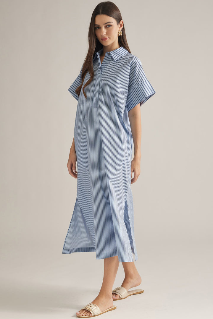 Striped Oversized Shirt Dress
