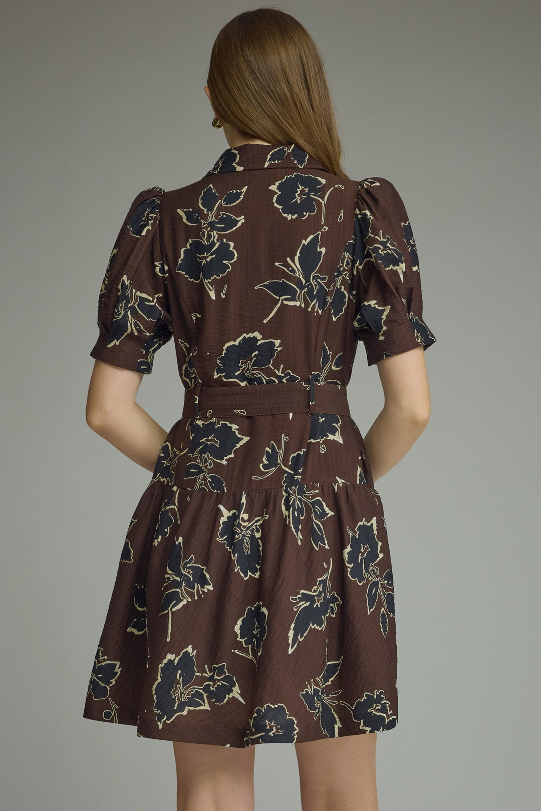 Floral Tie Waist Mini Dress