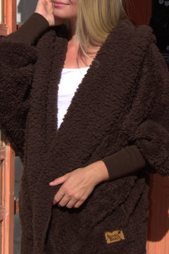 Nordic Beach Long Hooded Sherpa Cardigan