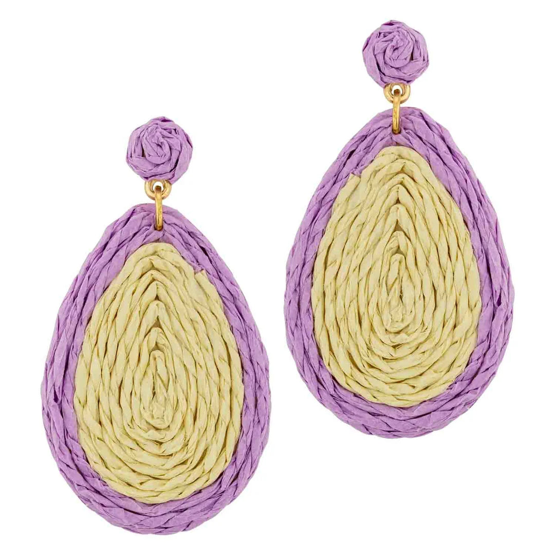 Rattan Teardrop Earrings