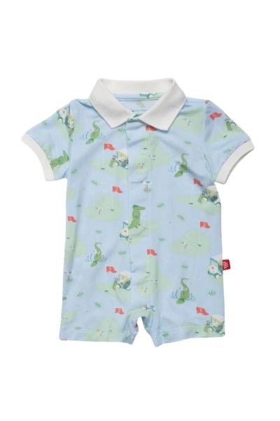 A Putt Above Modal Magnetic Romper - Lush Lemon - Children's Clothing - Magnetic Me - 840318776491