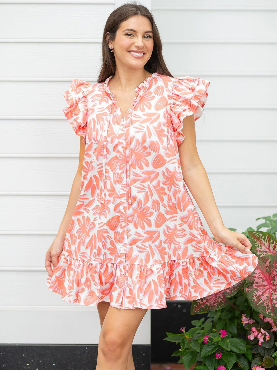 None Stylish Abby Ruffle Hem Dress by Michelle McDowell None Stylish Abby Ruffle Hem Dress by Michelle McDowell