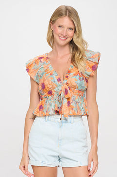 Adelina Tie - Front Top - Lush Lemon - Women&