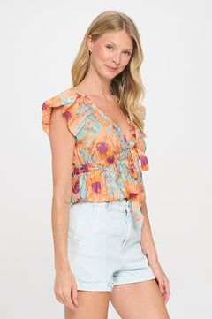 Adelina Tie - Front Top - Lush Lemon - Women&