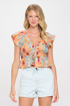 Adelina Tie - Front Top - Lush Lemon - Women&