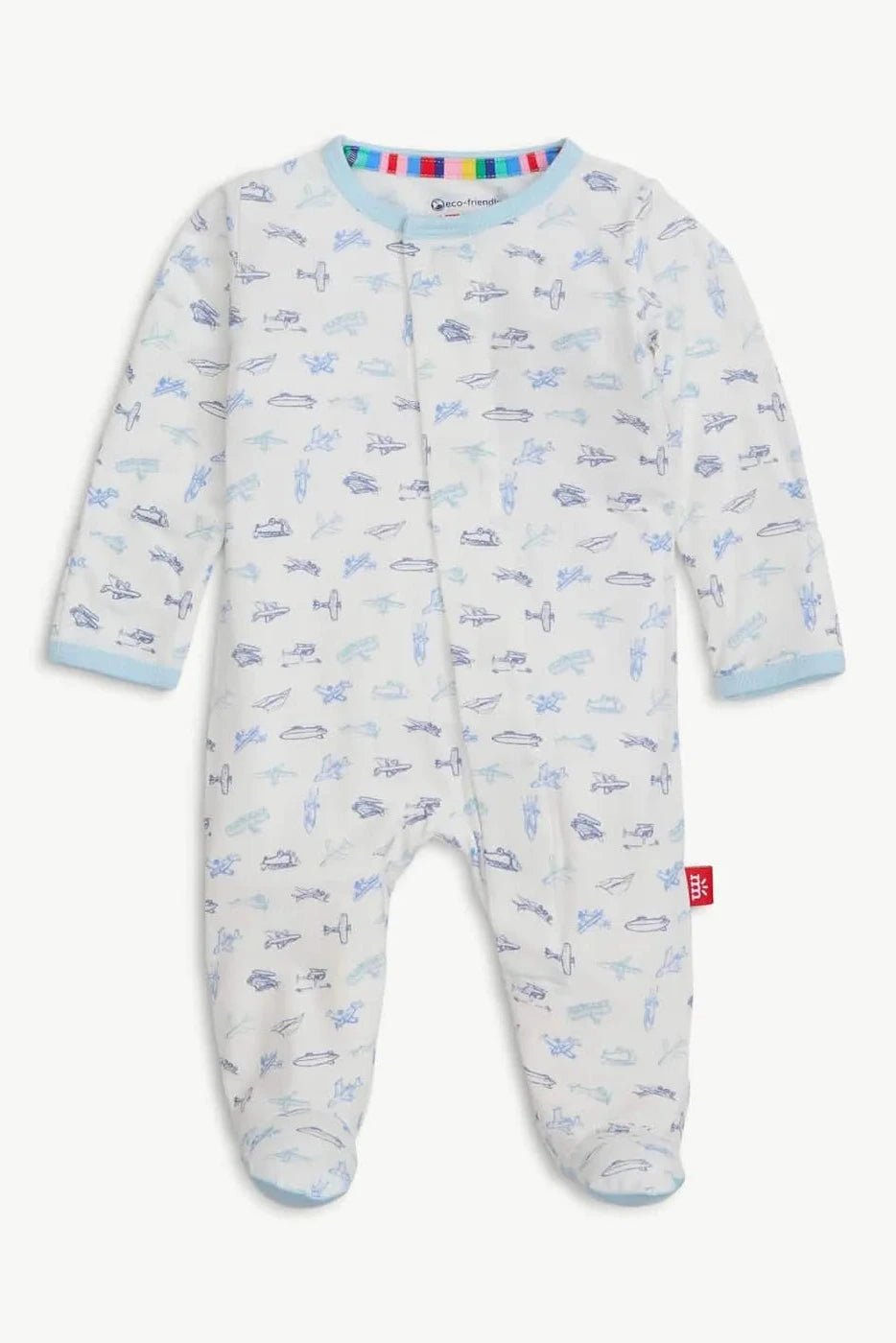Airplanes Magnetic Footie - Lush Lemon - Children's Clothing - Magnetic Me - 840318787909