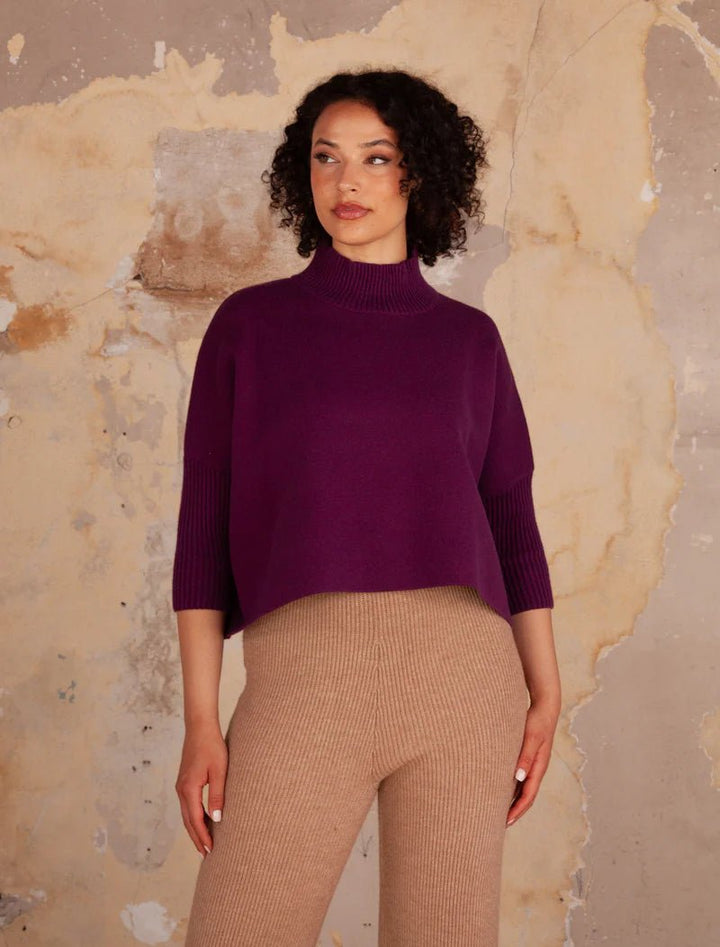 Aja Sweater W/Rib Turtleneck - Lush Lemon - Women's Clothing - Kerisma - 20825841976253