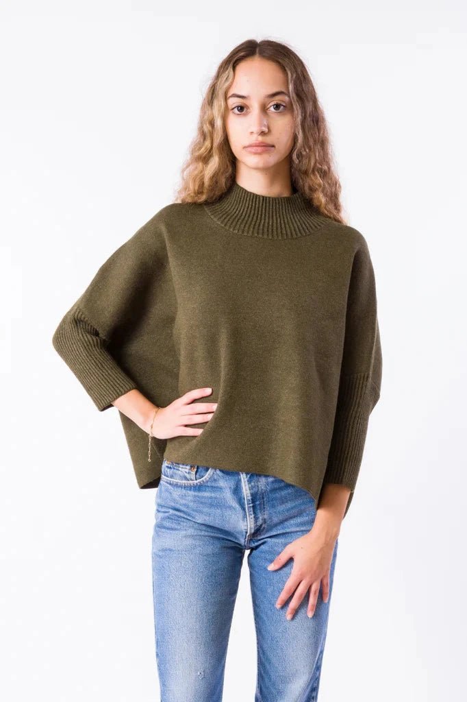 Aja Sweater W/Rib Turtleneck - Lush Lemon - Women's Clothing - Kerisma - 515451546321