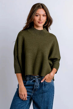 Aja Sweater W/Rib Turtleneck - Lush Lemon - Women&