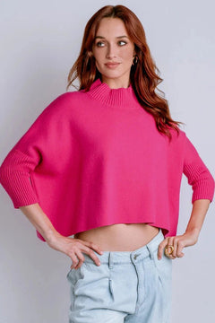 Aja Sweater W/Rib Turtleneck - Lush Lemon - Women&