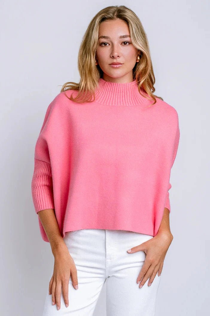 Aja Sweater W/Rib Turtleneck - Lush Lemon - Women's Clothing - Kerisma - 98218991558205