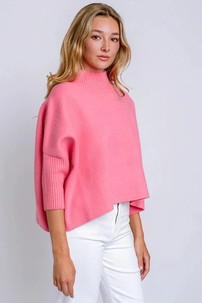 Aja Sweater W/Rib Turtleneck - Lush Lemon - Women's Clothing - Kerisma - 98218991558205