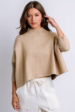 Aja Sweater W/Rib Turtleneck - Lush Lemon - Women&