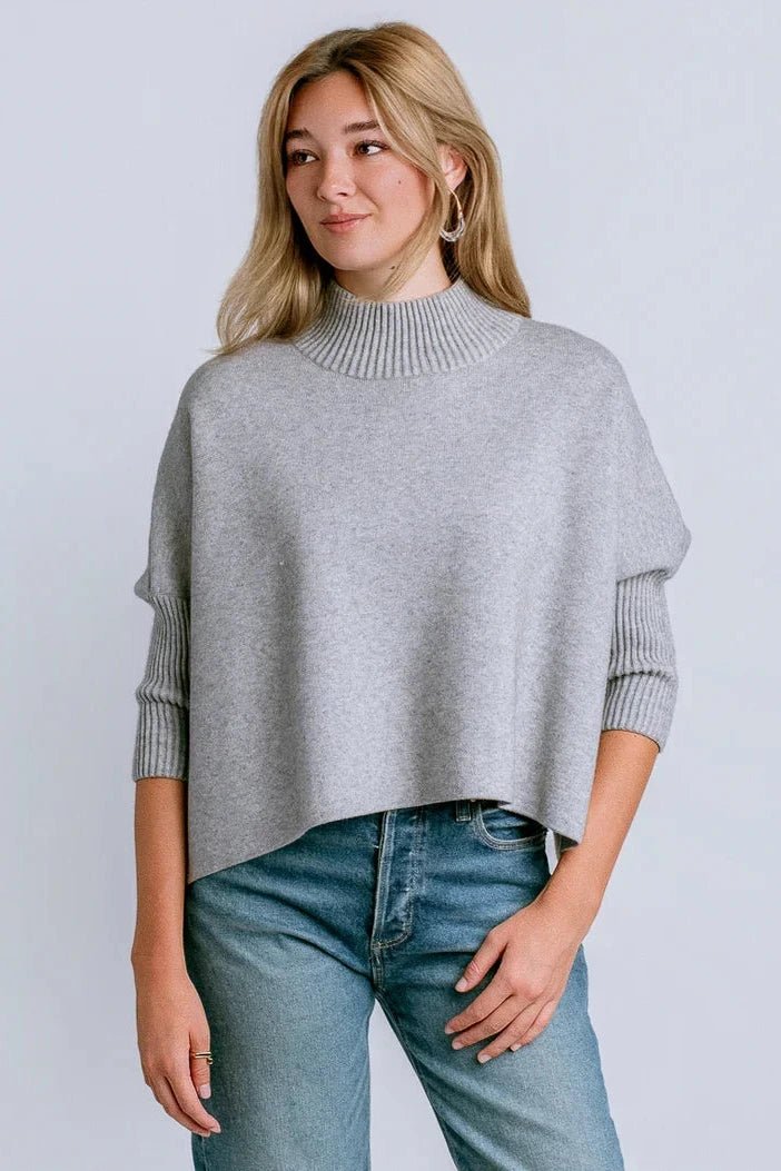 Aja Sweater W/Rib Turtleneck - Lush Lemon - Women's Clothing - Kerisma - 