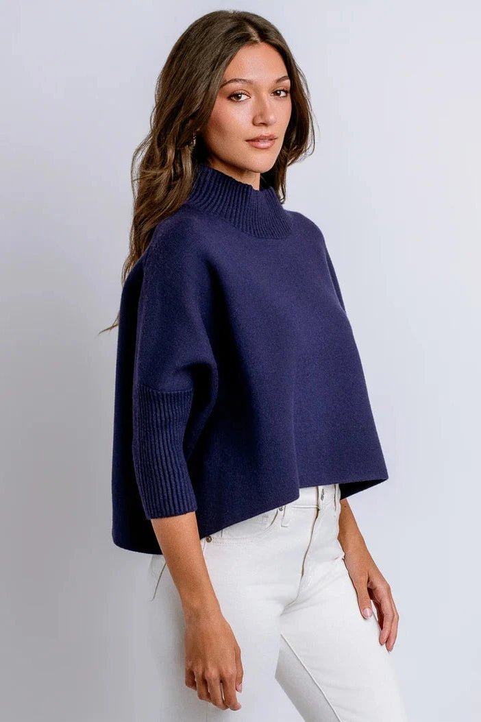 Aja Sweater W/Rib Turtleneck - Lush Lemon - Women's Clothing - Kerisma - 