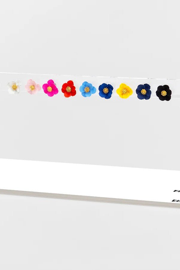 Amelia Mini Flower Stud Earring - Lush Lemon - Women's Accessories - Zenzii - 63193081833501