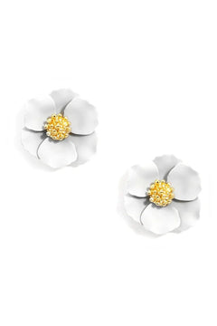 Amelia Mini Flower Stud Earring - Lush Lemon - Women&