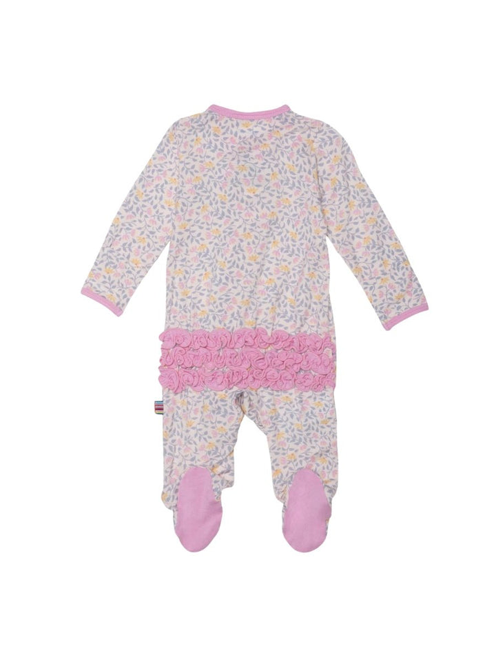 Amelia Modal Magnetic Footie W/Ruffle - Lush Lemon - Children's Clothing - Magnetic Me - 840405294860