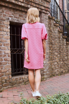 Andie Crosshatch Jacquard Dress - Lush Lemon - Women&