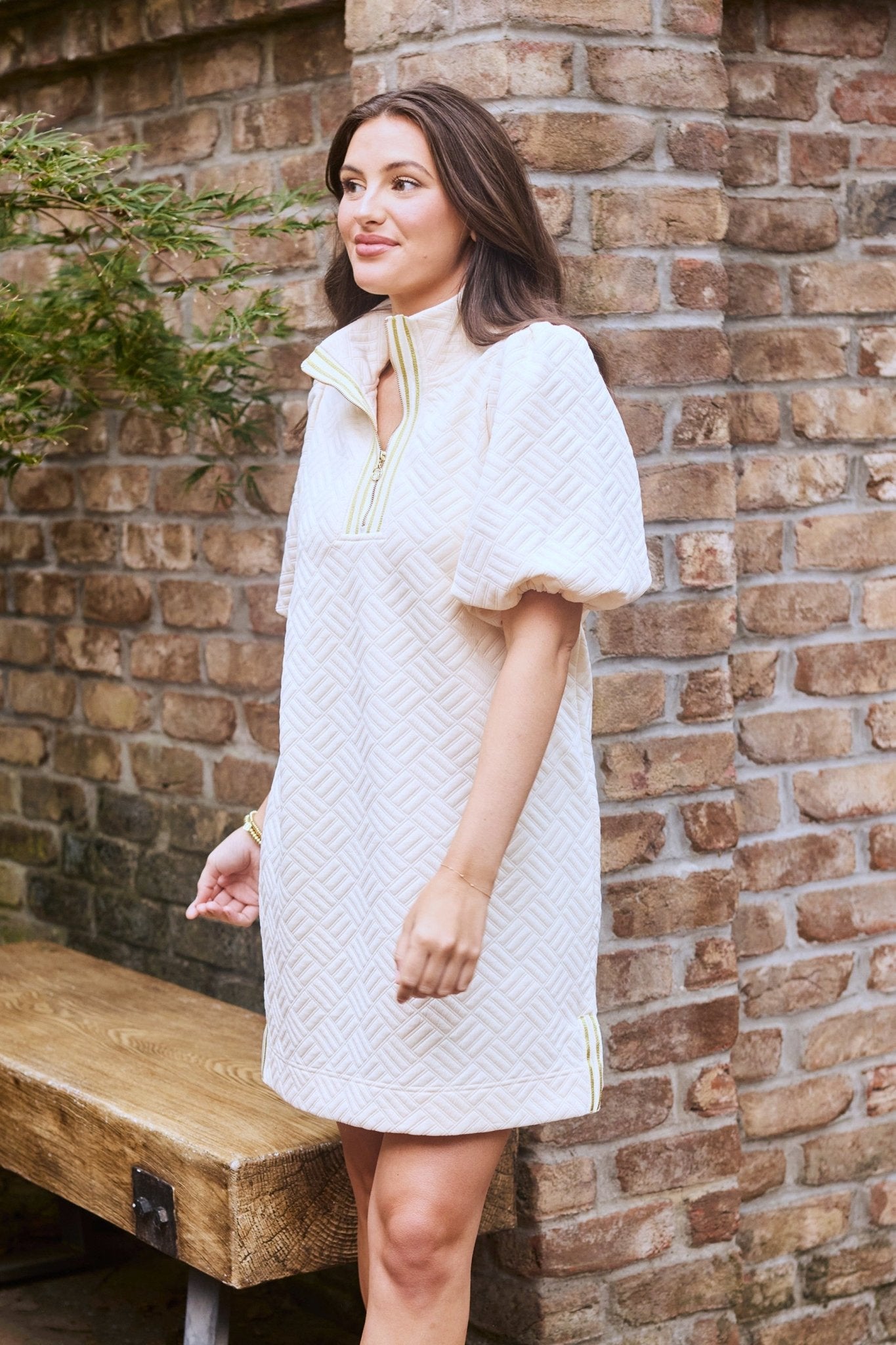 Andie Crosshatch Jacquard Dress - Shop at Lush Lemon Today!