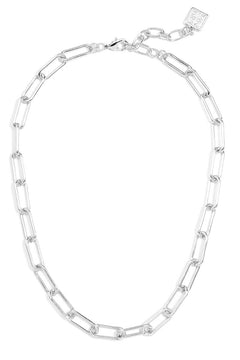 Angela Paperclip Link Collar Necklace - Lush Lemon - Women&