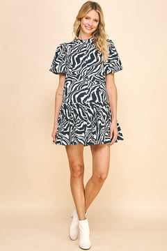 Animal Print Mini Dress - Lush Lemon - Women&